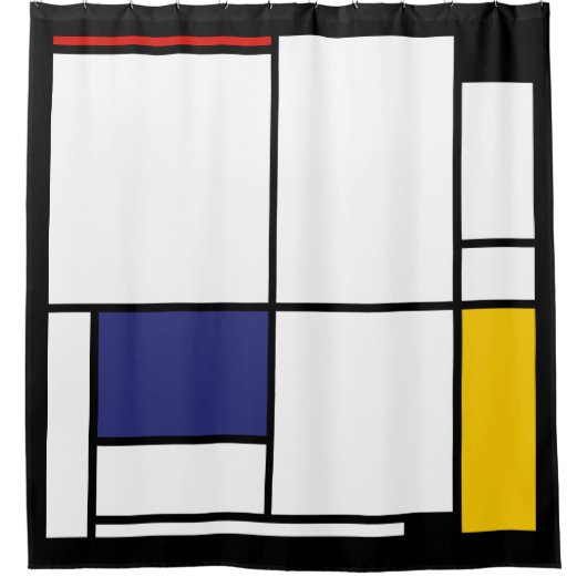 Piet Mondrian, Large Tabelle 1 Duschvorhang (Vorderseite)