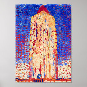 Piet Mondrian - Leuchtturm in Westkapelle Fine Art Poster