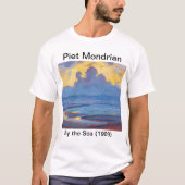 Piet Mondrian Minimalistische Malerei am Meer T-Shirt (Vorderseite)