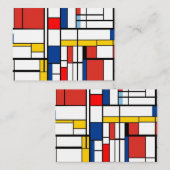Piet Mondrian Mitteilungskarte (Vorne/Hinten)
