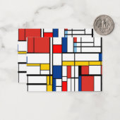 Piet Mondrian Mitteilungskarte (Vorderseite/Rückseite Beispiel)
