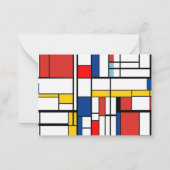 Piet Mondrian Mitteilungskarte (Vorderseite)