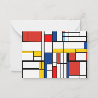 Piet Mondrian Mitteilungskarte