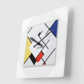 Piet Mondrian Modern Art Clock Quadratische Wanduhr (Winkel)