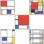 Piet Mondrian Modern Art Gemälde Aufkleber (Vorderseite)