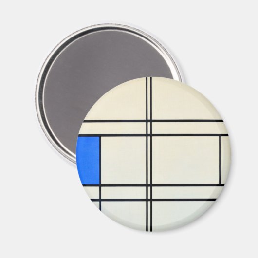 Piet Mondrian Modern Art Magnet (Vorderseite/Rückseite)