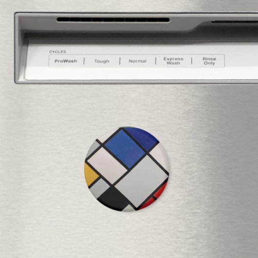 Piet Mondrian Modern Art Magnet (In Situ (Geschirrspüler))