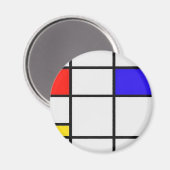 Piet Mondrian Modern Art Magnet (Vorderseite/Rückseite)