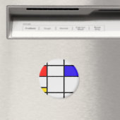 Piet Mondrian Modern Art Magnet (In Situ (Geschirrspüler))