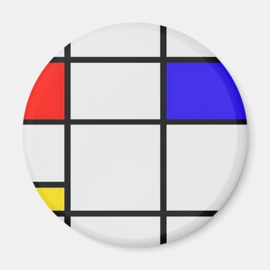 Piet Mondrian Modern Art Magnet (Vorne)