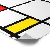 Piet Mondrian Modern Art Poster (Ecke)