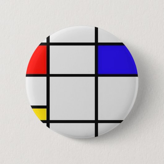 Piet Mondrian-moderne Kunst Button (Vorderseite)