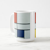 Piet Mondrian-moderne Kunst Kaffeetasse (Vorderseite Links)