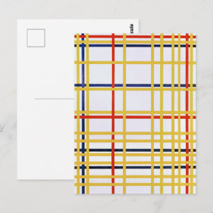 Piet Mondrian New York City I Abstrakte Kunst Postkarte
