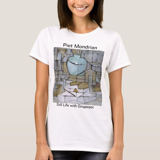 Piet Mondrian Painting Stillleben mit Gingerpot T-Shirt (Vorderseite)
