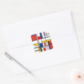 Piet Mondrian Quadratischer Aufkleber (Umschlag)
