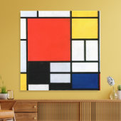 Piet Mondrian Red, Yellow, Blue und Black (1921) Leinwanddruck (Insitu (Wohnzimmer))
