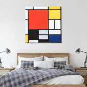 Piet Mondrian Red, Yellow, Blue und Black (1921) Leinwanddruck (Insitu (Schlafzimmer))