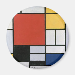 Piet Mondrian Rot Blau Gelb Abstrakt Kunst Magnet