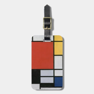 Piet Mondrian Rot Blau Gelb Abstrakte Kunst Gepäckanhänger