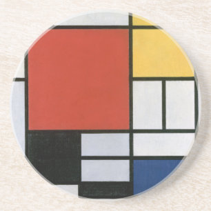 Piet Mondrian Rot Blau Gelb Abstrakte Kunst Getränkeuntersetzer