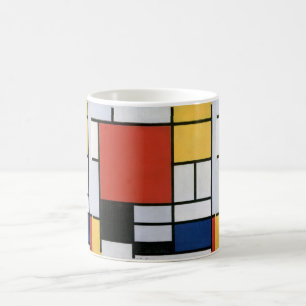 Piet Mondrian Rot Blau Gelb Abstrakte Kunst Kaffeetasse