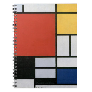 Piet Mondrian Rot Blau Gelb Abstrakte Kunst Notizblock