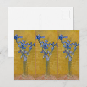 Piet Mondrian Schwertlilien Gelb Blau Abstrakte Ku Postkarte