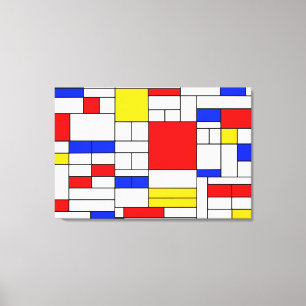 Piet-Mondrian-Stil-Abstraktkunst-Leinwanddruck Leinwanddruck