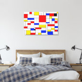 Piet Mondrian Style Abstrakt Art Canvas Print Leinwanddruck (Insitu (Schlafzimmer))