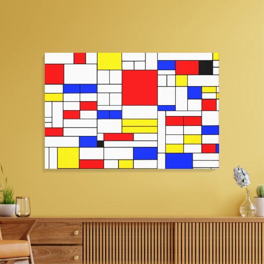 Piet Mondrian Style Abstrakt Art Canvas Print Leinwanddruck (Insitu (Wohnzimmer))