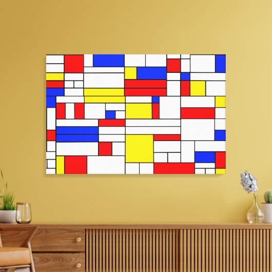 Piet Mondrian Style Abstrakt Art Canvas Print Leinwanddruck (Insitu (Wohnzimmer))