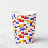Piet Mondrian Style Abstrakt Art Kaffee Tasse Pape Pappbecher (Rechts)