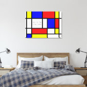 Piet Mondrian Style Art Zitat oder Ihr Text Leinwanddruck (Insitu (Schlafzimmer))