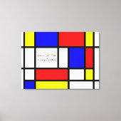 Piet Mondrian Style Art Zitat oder Ihr Text Leinwanddruck (Vorderseite)