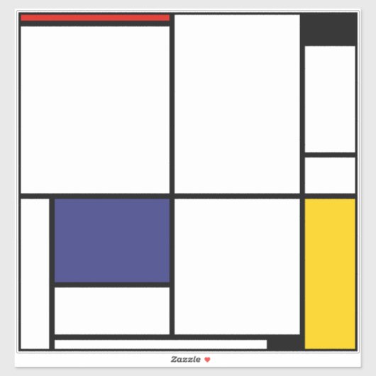 Piet Mondrian, Tableau 1 Aufkleber (Blatt)