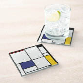 Piet Mondrian, Tableau 1 Glasuntersetzer (Schrägansicht)