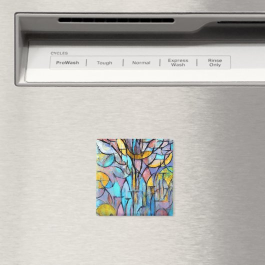 Piet Mondrian Trees Magnet (In Situ (Geschirrspüler))