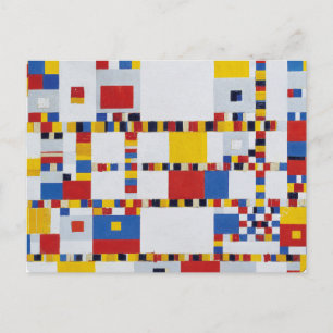 Piet mondrian , victory.boogie-woogie postkarte