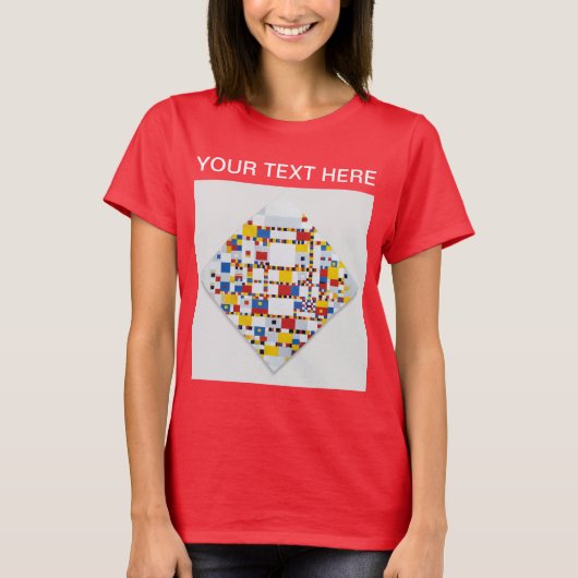 Piet Mondrian Victory Boogie Woogie Red T - Shirt (Vorderseite)