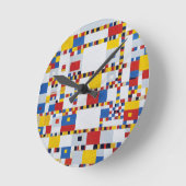 piet mondrian , victory.boogie-woogie runde wanduhr (Winkel)