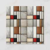 Piet Mondrian Vintag Quadratische Visitenkarte (Rückseite)