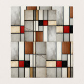 Piet Mondrian Vintag Visitenkarten (Außenseite Aufgefaltet)