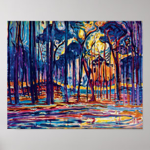Piet Mondrian - Wälder bei Oele Feine Kunstmalerei Poster