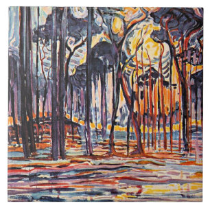 Piet Mondrian, Wälder bei Oele, Fliese