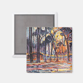 Piet Mondrian, Wälder bei Oele, Magnet (Vorderseite/Rückseite)