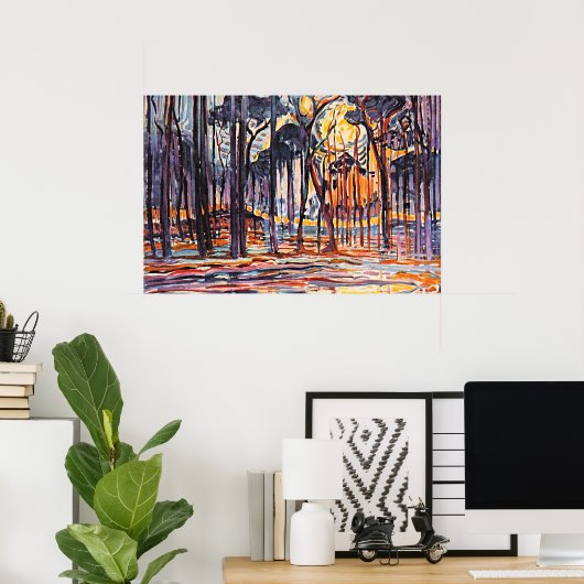 Piet Mondrian, Wälder bei Oele, Poster (Heimbüro)