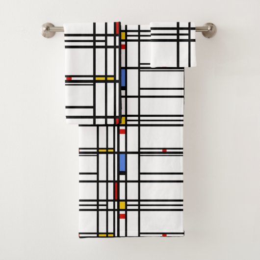 Piet Mondrian, Zusammensetzung 10 Badhandtuch Set (Insitu)