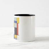 Piet Mondrian Zusammensetzung A Zweifarbige Tasse (Mittel)