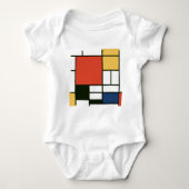 Piet Mondrian - Zusammensetzung Baby Strampler (Vorderseite)